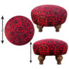 Traditional Persian Velvet Ottoman - Warm Colors in Soft Filling & Durable MDF Frame (1)