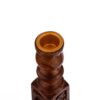 Vintage Wooden Candlestick with Carved Floral Design Set of 3 (5)