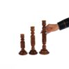 Vintage Wooden Candlestick with Carved Floral Design Set of 3 (6)