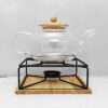 Wood & Stainless Steel Teapot Warmer – Modern Design, Timeless Warmth (3)