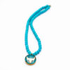 “Zodiac Resin Turquoise Inlay Necklace with Gold Leaf – Taurus Design, Made for Taurus” (2)