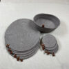 13-Piece Cotton Cord Placemats with Coasters & Bread Basket – Perfect for Plates, Drinks & Bread (3)