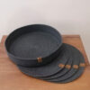 4-Piece Cotton Table Mat Set with Basket – Perfect for Plates & Hot Pots (5)