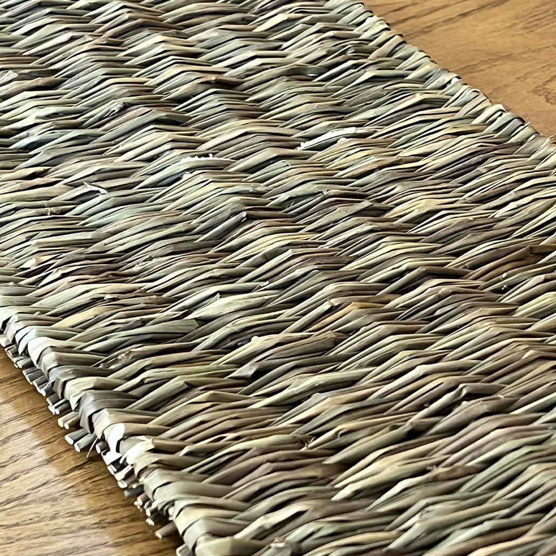 Handwoven Natural Reed Table Runner – Boho Decorative Mat