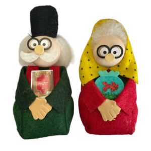 Handmade Iranian “Bibi & Haji” Felt Doll Set – Nowruz Duo
