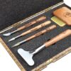 Agate Burnisher Set with Walnut Handle 5 Pieces _ Ideal for Persian Tazhib Art on Paper and Jewelry (8)