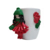 Artisan Handmade Yalda Doll Ceramic Mug – Colorful Decorative Mug for Hot and کCold Drinks