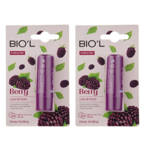 BIO’L Halal Lip Balm – Berry Variant, Soft & Glossy Protection (2x)