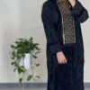 Black Kaftan Women’s Abaya in Premium Velvet, Free Size 36–46 - Suitable for Everyday Outing, Relaxed Gathering (5)