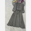 Colorful Kaftan Dress with Removable Fabric Belt – Bow Detail on Chest & Sleeve Cuffs, Free Size (5)