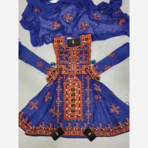 Elegant Traditional Persian Baluchi Dress – Machine Stitched with Intricate Embroidery Design