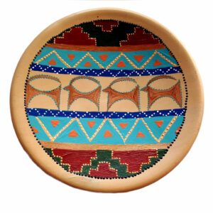 Hand-Painted Decorative Pottery Wall Plate – Persian Ethnic Goats