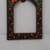 Hand-Painted Wooden Mirror – Qajar-Style Floral & Bird Design, Gift & Home Décor (2)