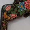 Hand-Painted Wooden Mirror – Qajar-Style Floral & Bird Design, Gift & Home Décor (3)