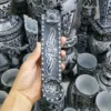 Handcrafted Stone Incense and Tealight Holder –Floral Carved Design for Serenity (2)