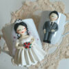 Handmade Ceramic Mug Set – Bride & Groom Figurines, Romantic Gift forن Couples