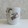 Handmade Ceramic Mug with Pregnant Woman Figure – Unique Polymer Clay Decoration forا Hot & Cold Drinks