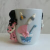 Handmade Ceramic Mug with Pregnant Woman Figure – Unique Polymer Clay Decoraلذtion for Hot & Cold Drinks