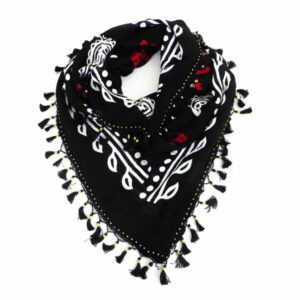 Handmade Kurdish Scarf – Toranj Design Multicolor Tassels