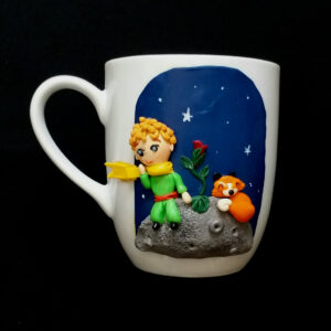 Handmade “Little Prince” Ceramic Mug – Artistic Coffee Cup