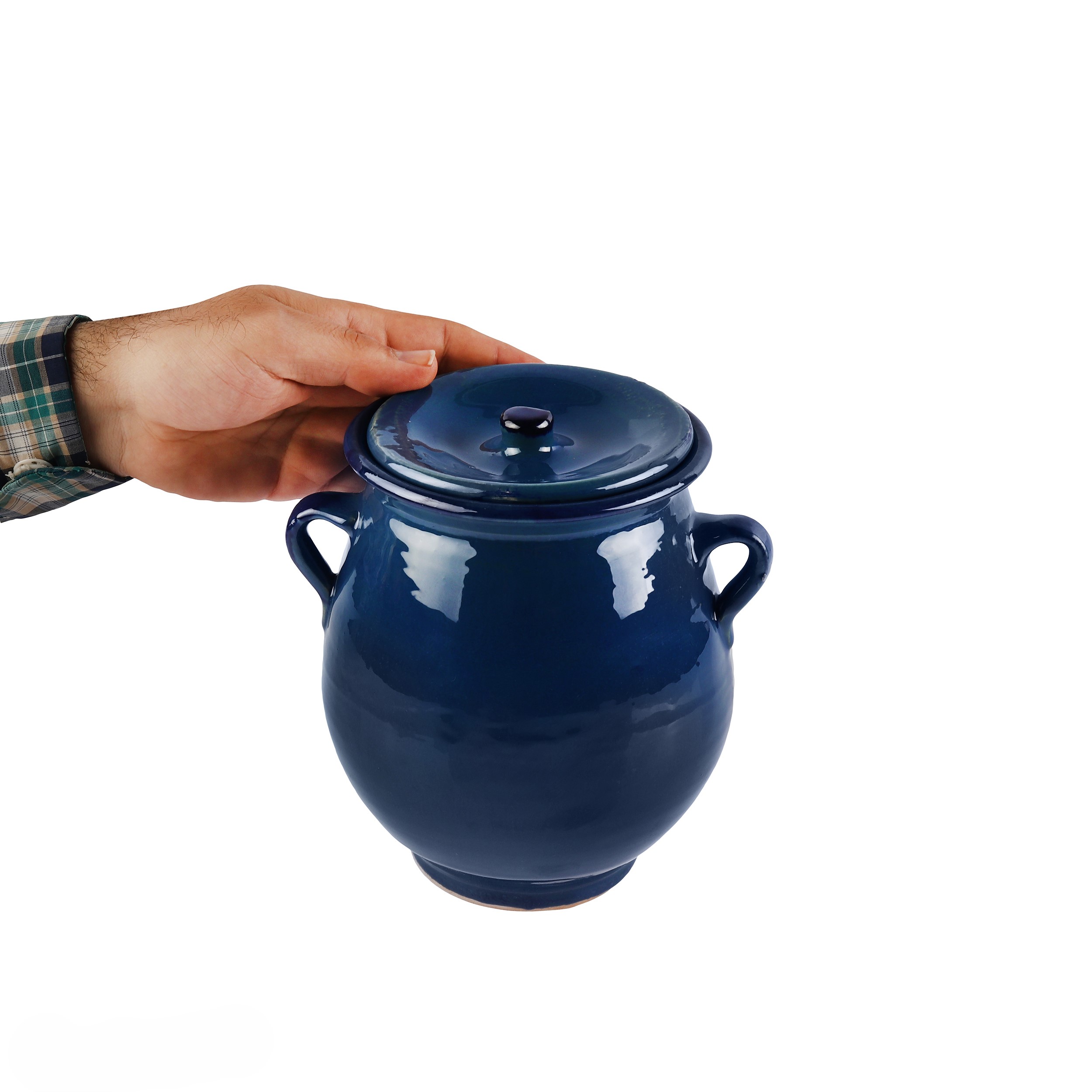 Handmade Persian Pottery Storage Jar – Bronze Dairy & Paste Jar