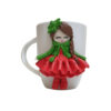 Handmade Yalda Ceramic Mug with Handcrafted Polymer Clay Doll – Artistic and Functional (1)