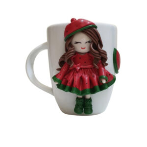 Handmade Yalda Doll Mug – Artisan Ceramic Tea Cup