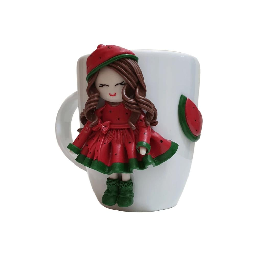 Handmade Yalda Doll Mug – Artisan Ceramic Tea Cup