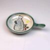 Mini Pan‑Style Ceramic Serving Dish with Whimsical Cartoon Figure of Happy Whale and a Handle (3)