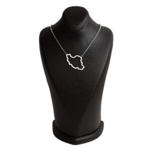 Minimalist Iran Topographic Map Necklace – Stainless Steel
