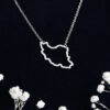 Minimalist Iran Topographic Map Necklace – Stainless Steel (2)