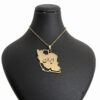 Minimalist Necklace Iran's Map and Iran Calligrpahy Inside