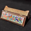 Persian Khatam Inlaid Wooden Hinged Pencil Box – Bird and Flower Artwork, Gift Ready (2)