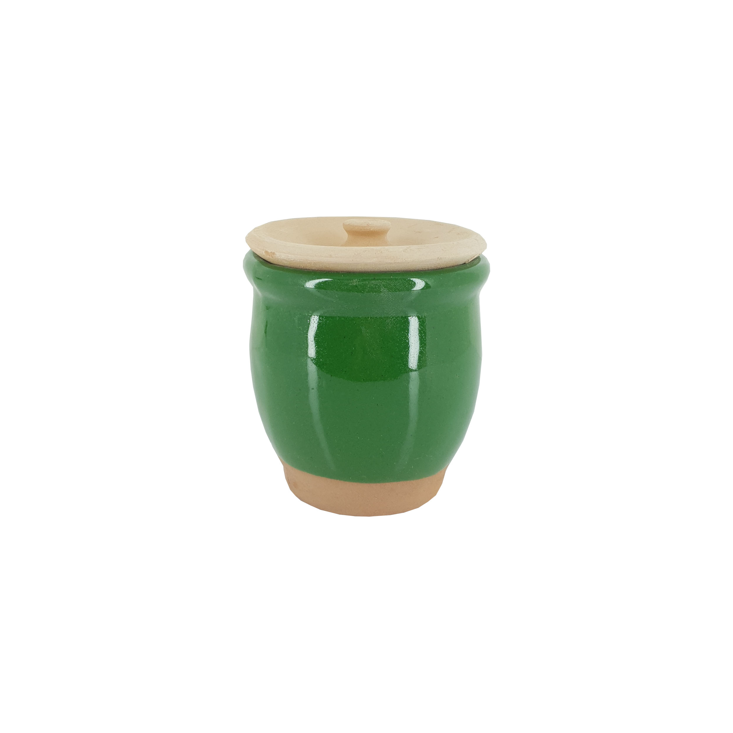Handmade Persian Pottery Spice Jars – Green 6-Piece Set