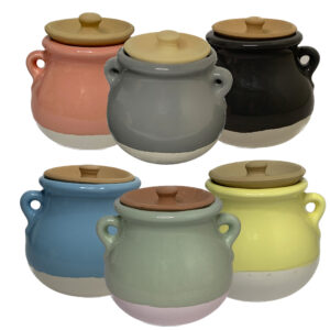 Handmade Persian Pottery Spice Jars – Traditional 6-Piece Set
