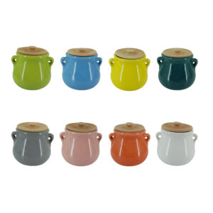 Handemade Persian Pottery Spice Jar Set – Fun & Decorative, 8-Pieces