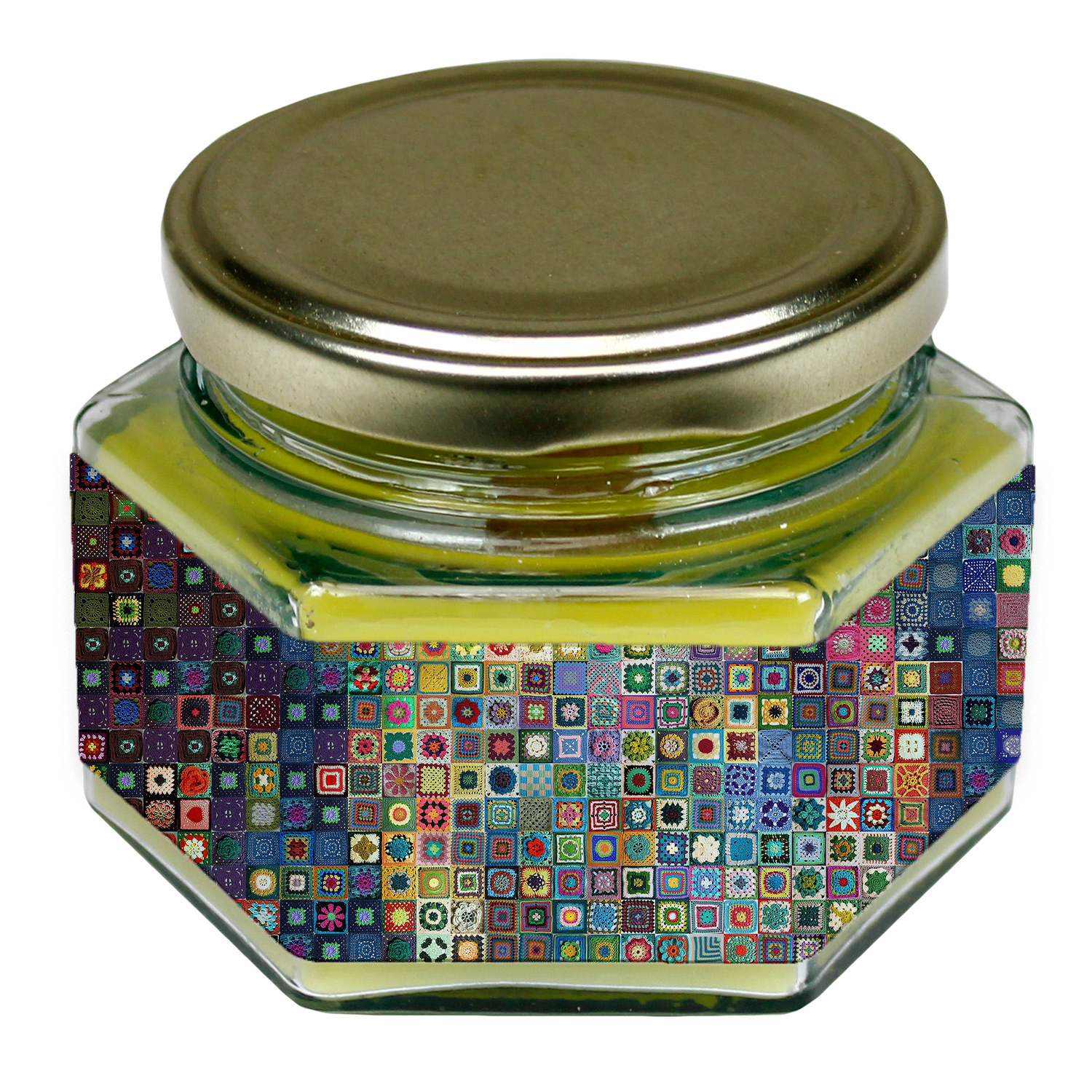 Persian Tile-Inspired Jar Candle with Wooden Wick – Bring Serenity and Sophisticated Style to Your Home