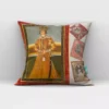 Persian Velvet Cushion Cover – Featuring a Qajar Prince and Stamp Design, Reflecting the Elegance of Persian Royal Heritage (2)