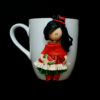Persian Yalda-Themed Handmade Ceramic Mug with Artistic Polymer Clay Design (1)