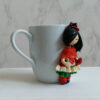 Persian Yalda-Themed Handmade Ceramic Mug with Artistic Polymer Clay Design (3)
