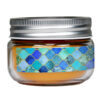 Scented Jar Candle with Wooden Wick, Tile Design Glass – Perfect for Home Décor, Relaxation, and Gift Giving (1)