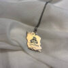 Stainless Steel Iran Map Pendant Necklace with Cyrus Tomb and Patriotic Persian Verse (2)