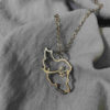 Steel Iran Map Pendant Necklace with Artistic Persian Letter (1)
