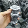 Stone Incense Burner – Hand-Carved Floral Vase Shape for Relaxation & Decor (2)