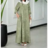 Sunny Beach Kaftan Dress for Women and Girls – Closed Front, Back Zipper, Matching Fabric Belt, Chic Tunic Style (Copy)