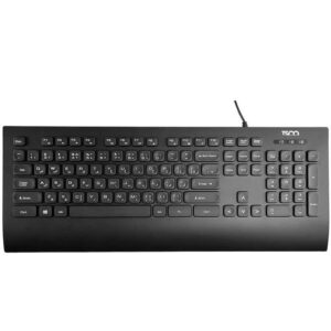 Tesco TK 8027 Wired Keyboard – Ideal for Windows and Mac, Soft Keys, USB Connection