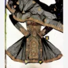 Traditional Balochi Dress – Machine Stitched with Banarsi Fabric, Exquisite Mirror Work & Suitable For Ceremonies (7)