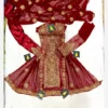 Traditional Balochi Dress – Machine Stitched with Banarsi Fabric, Exquisite Mirror Work & Suitable For Ceremonies (8)