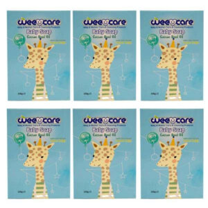 Wee Care Cottonseed Oil Baby Soap – Moisturizing & Gentle, 100g (x6)