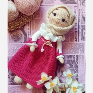 Amigurumi Crochet Hijab Doll – Frilly Collar & Long Skirt Model